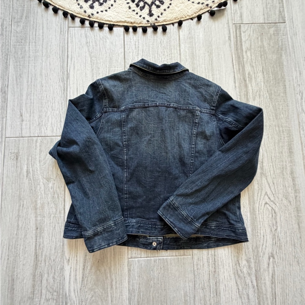 Lane Bryant Dark Blue Denim Jean Jacket - Picture 4 of 4